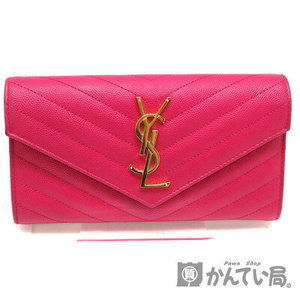 SAINT LAURENT Bifold Long Wallet Pink